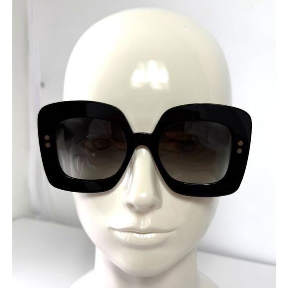 BOTTEGA VENETA Sunglasses Womens Oversized Square Black NEW Case + Dusty - Picture 2 of 6
